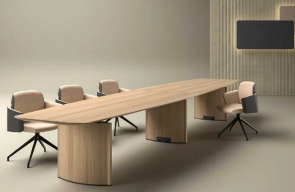 Table de réunion bois direction réglable en hauteur à Nîmes - CONCEPTYS AMÉNAGEMENT