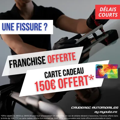 Réparation carrosserie et pare-brise proche Le Havre : profitez de 150€ offerts ou de votre franchise remboursée chez Caudebec Automobiles