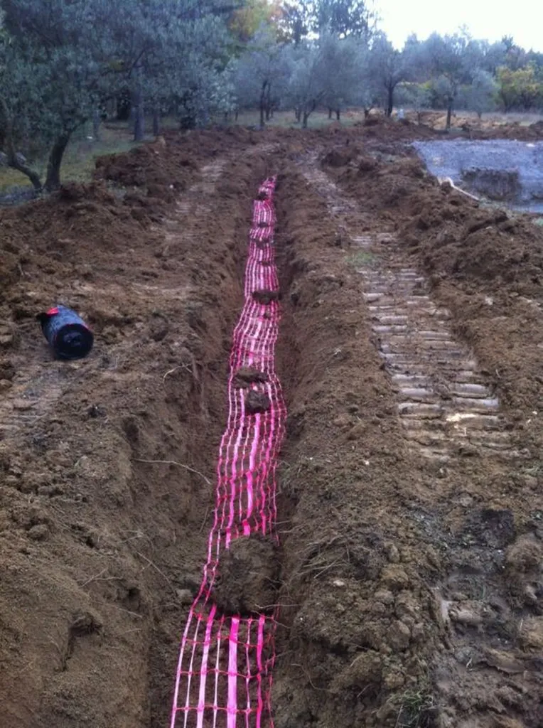 Avertisseur après enterrement d'une ligne électrique