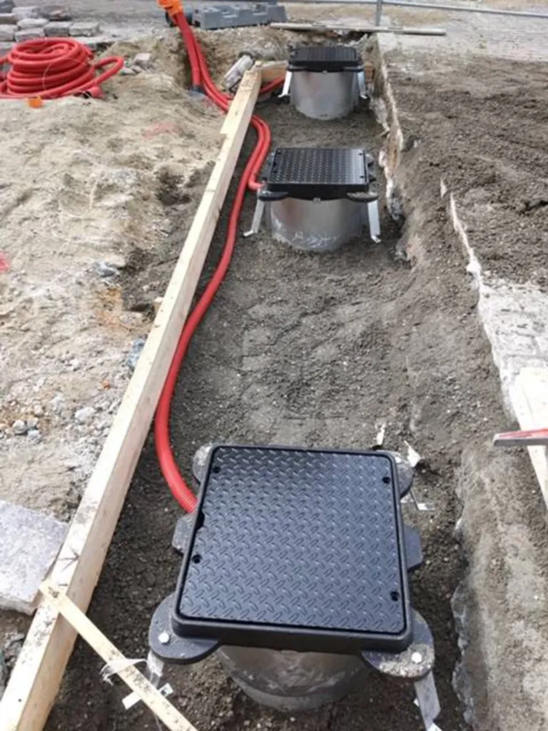 création d'un seuil béton avec bornes rétractables à Lillebonne 76