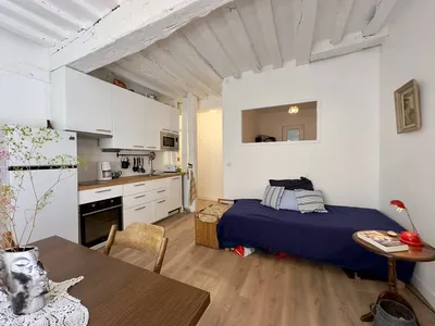 À vendre studio avec le charme de l’ancien dans une petite copropriété conviviale.