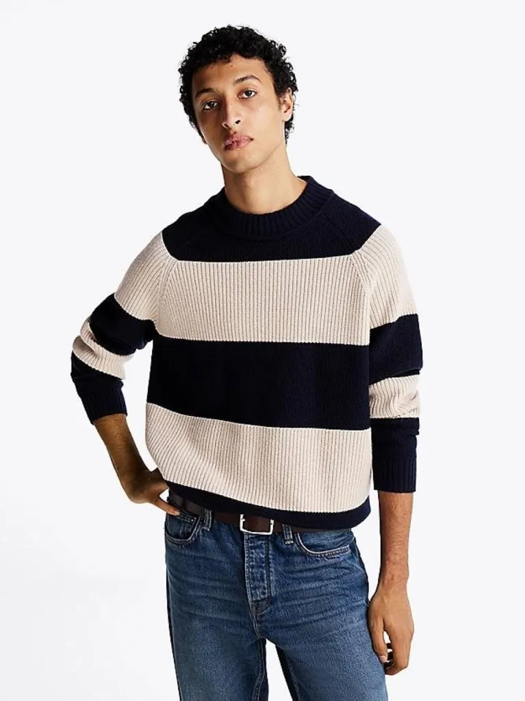Pull à rayures horizontales Tommy Hilfiger – Urban Chic à Dieppe