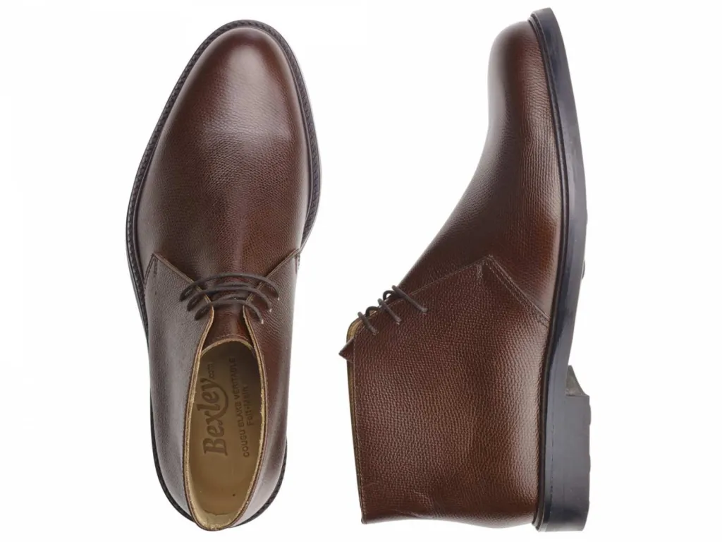 bottine homme marron en top view