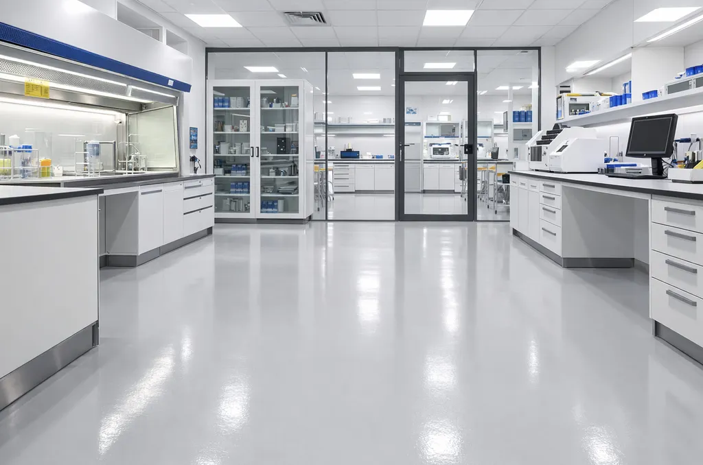 Application de résine technique antistatique ESD pour laboratoire et environnement sensible à Paris près du 13ᵉ arrondissement