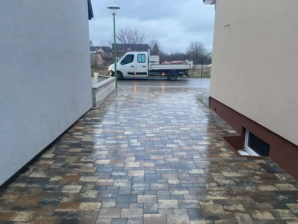 Pose de pavé à Strasbourg 