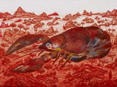  reproduction photographique langouste rouge 80 x 60