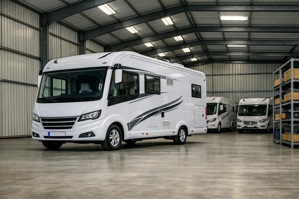 Hangar sécurisé pour l’hivernage de camping‑cars profilés en Dordogne. Stockage couvert, gardiennage permanent, protection contre l’humidité et les nuisibles. Idéal pour préserver son VASP durant l’hiver ou une longue immobilisation. Accès sur rendez-vous