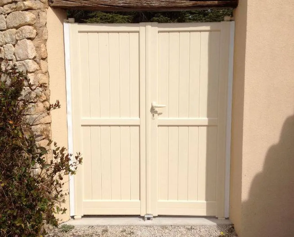 vente de porte de garage aluminium 2 vantaux