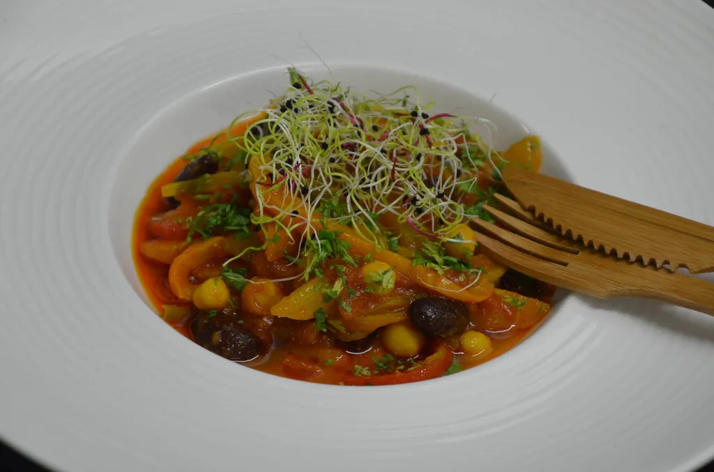 Chili sin carne poivrons et carottes croquantes