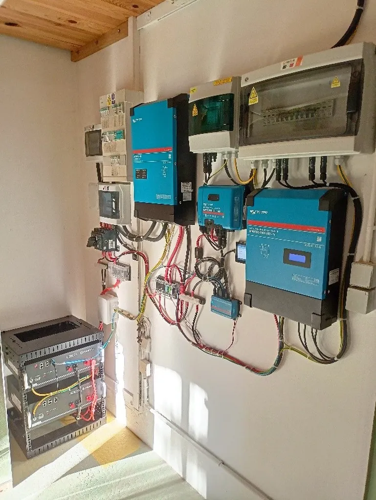 Installation photovoltaïque de 7,65 kWc avec 18 panneaux et batteries de stockage lithium Pylontech pour l'autoconsommation à Manosque dans les Alpes-de-Haute-Provence (04)