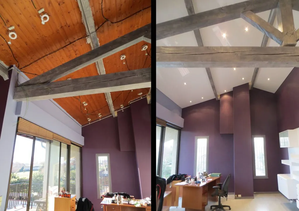 Supprimer un plafond en lambris par un plafond tendu sur Toulouse