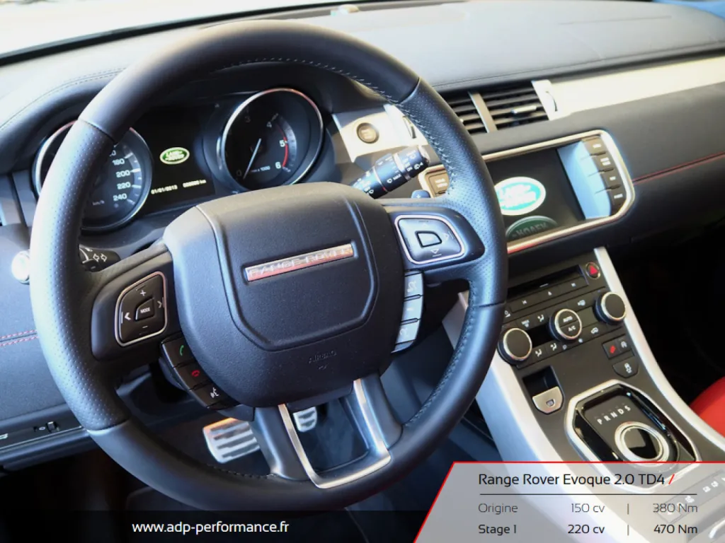 Reprogrammation moteur Hyères - Range Rover Evoque 2.0 TD4 150cv - ADP Performance