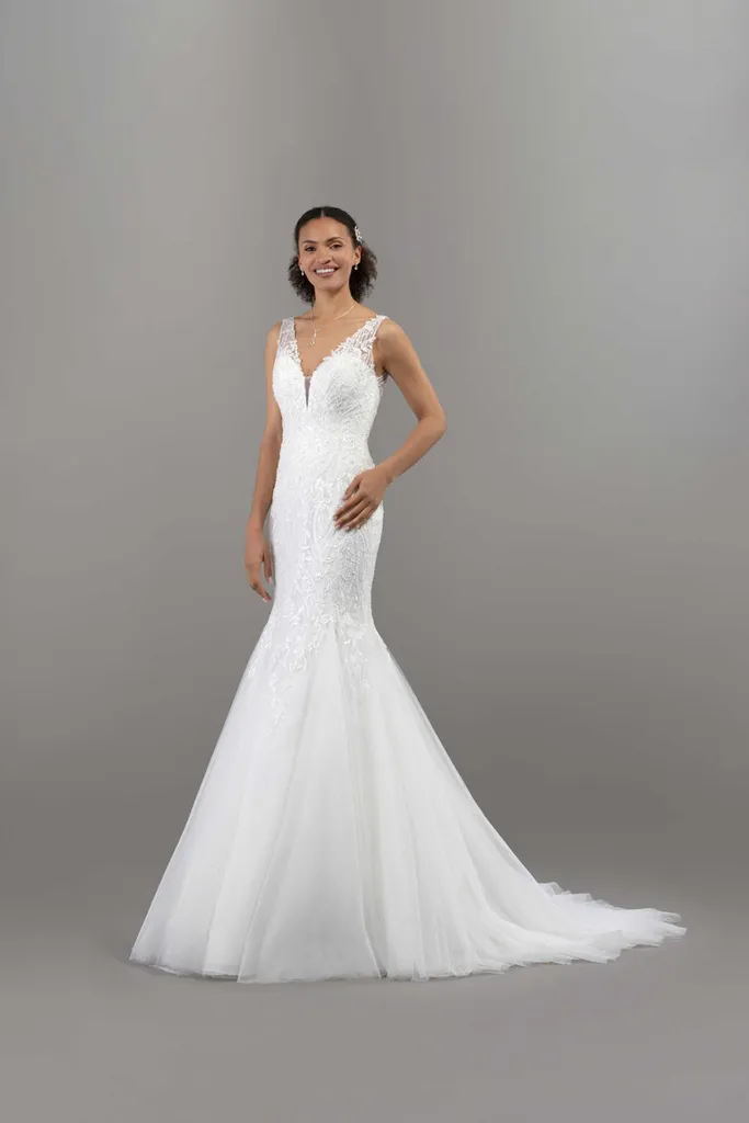 robe de mariée sirène en dentelle à marseille