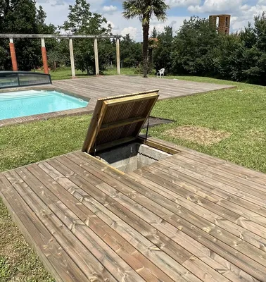 Réalisation de terrasse bois DOUGLAS à CANTE