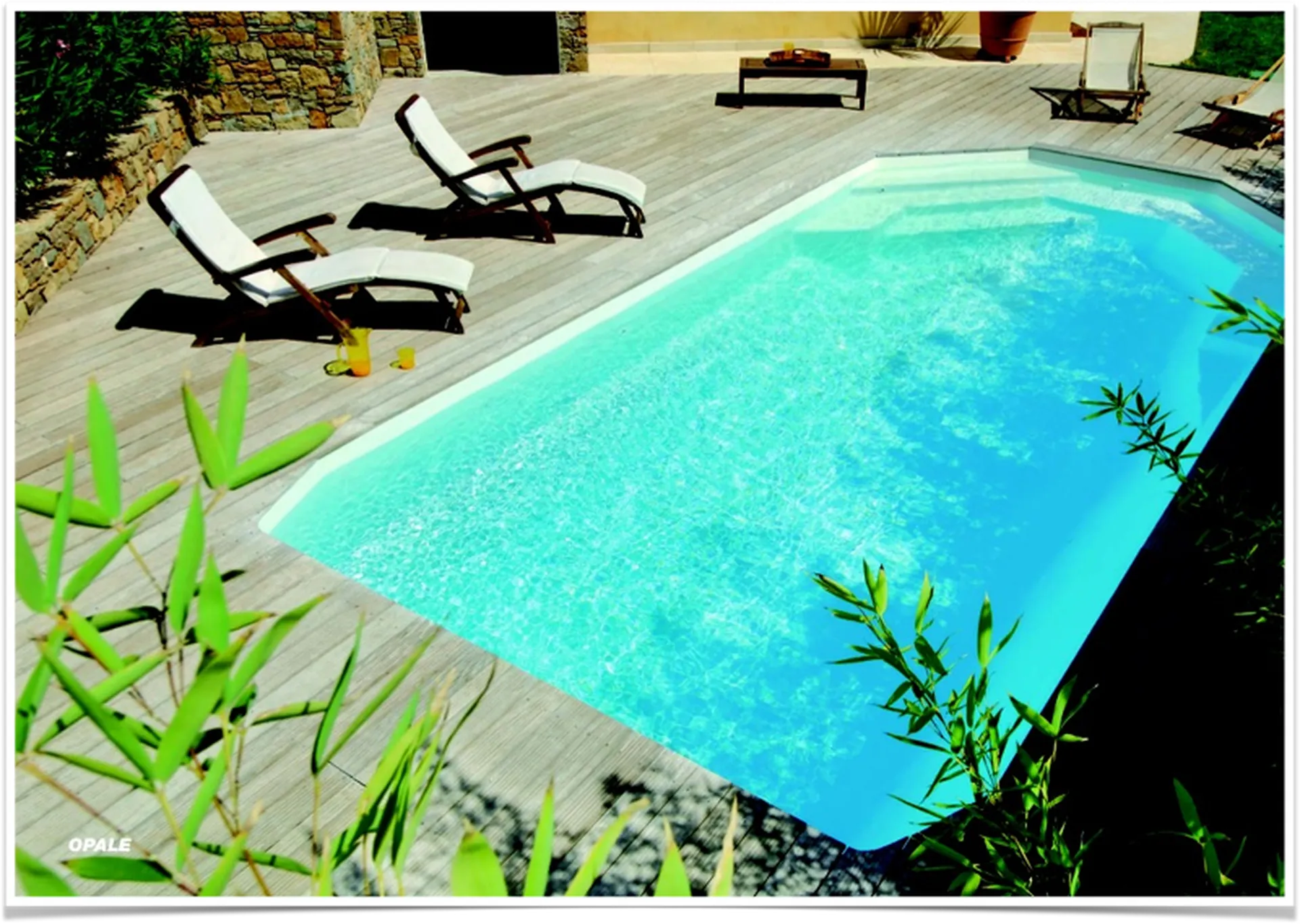 piscine fond incliné modèle Majorelle