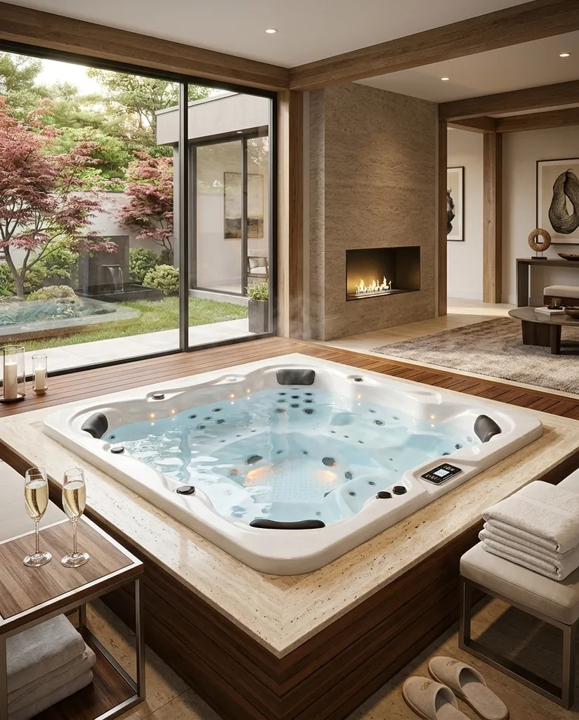Installation de spas extérieurs et intérieurs pour créer un espace bien-être confortable à la maison