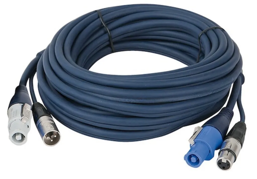 CABLE POWERCON ET DMX 3M