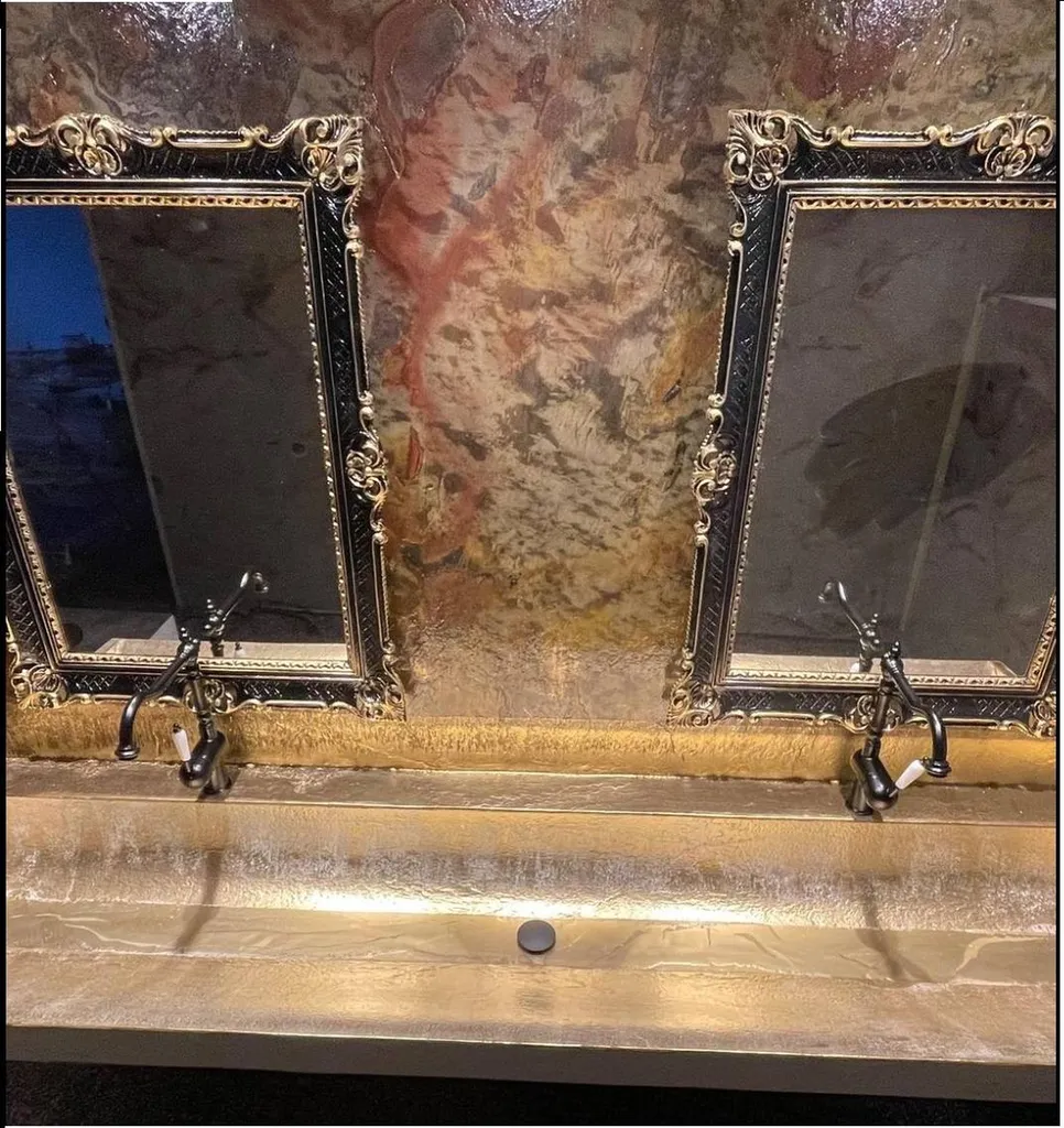  Feuille de Pierre, patine feuille d’or, resine Crystal TERRE DU MONDE