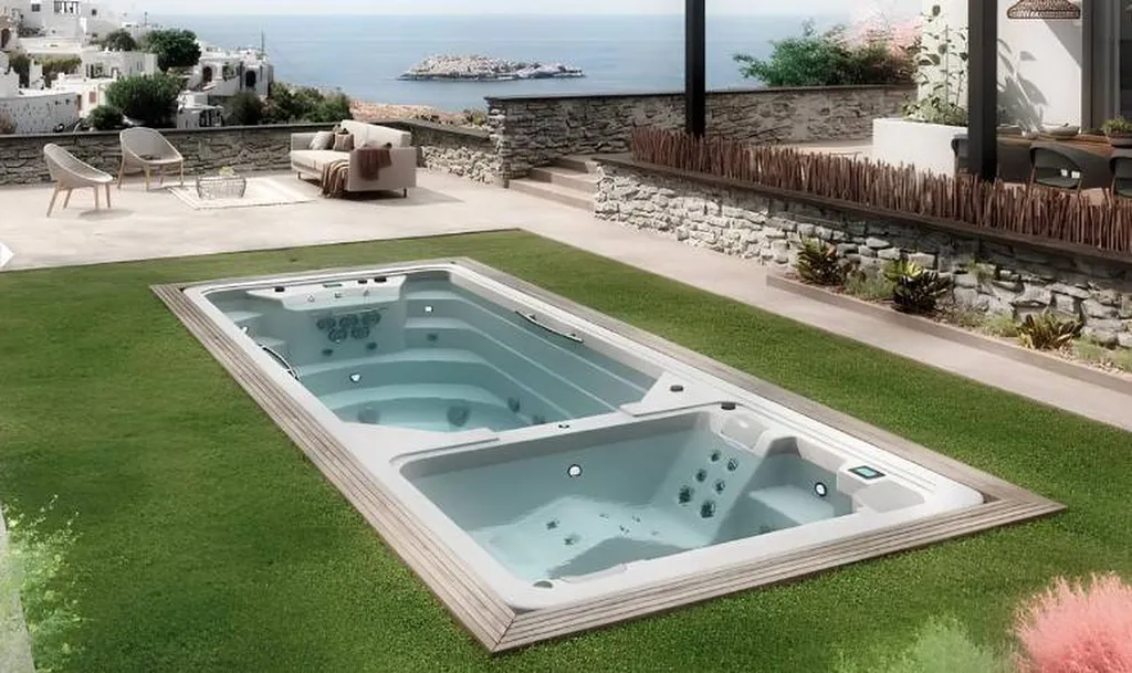 Spa de nage Swimspa Dual, détente et entraînement combinés dans un espace généreux. - MCR Piscines et Spas - Caissargues