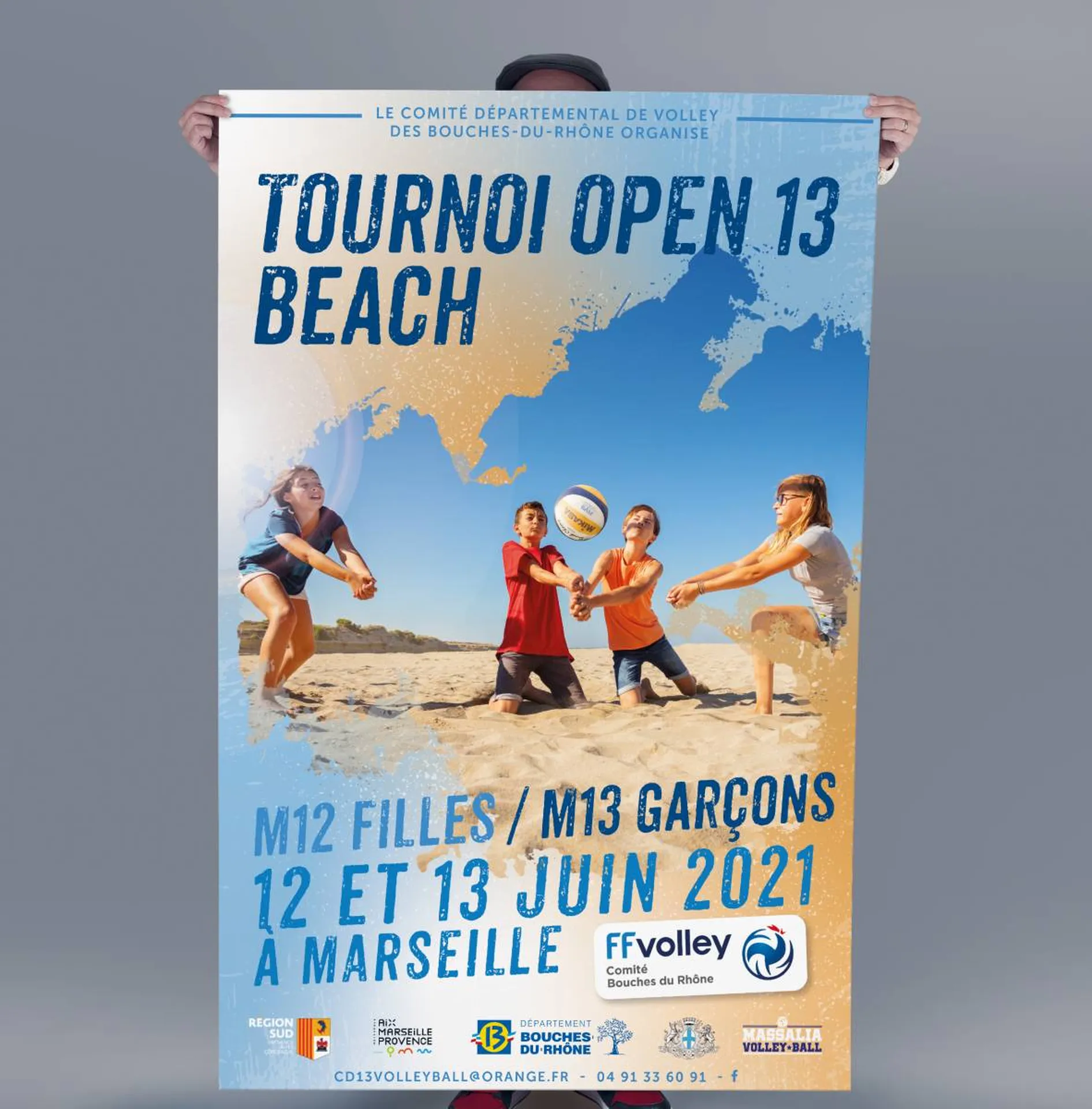 affiche beach volley marseille