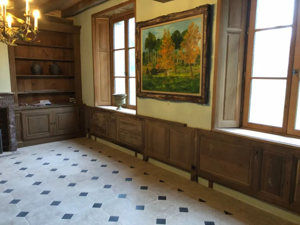 Dallage pierre à Cabochon, Montagnac + Bleu du Hainaut