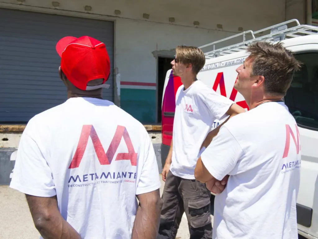 photographe chantier BTP équipe Métamiante