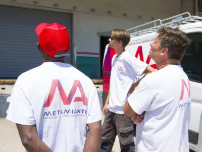 photographe chantier BTP équipe Métamiante