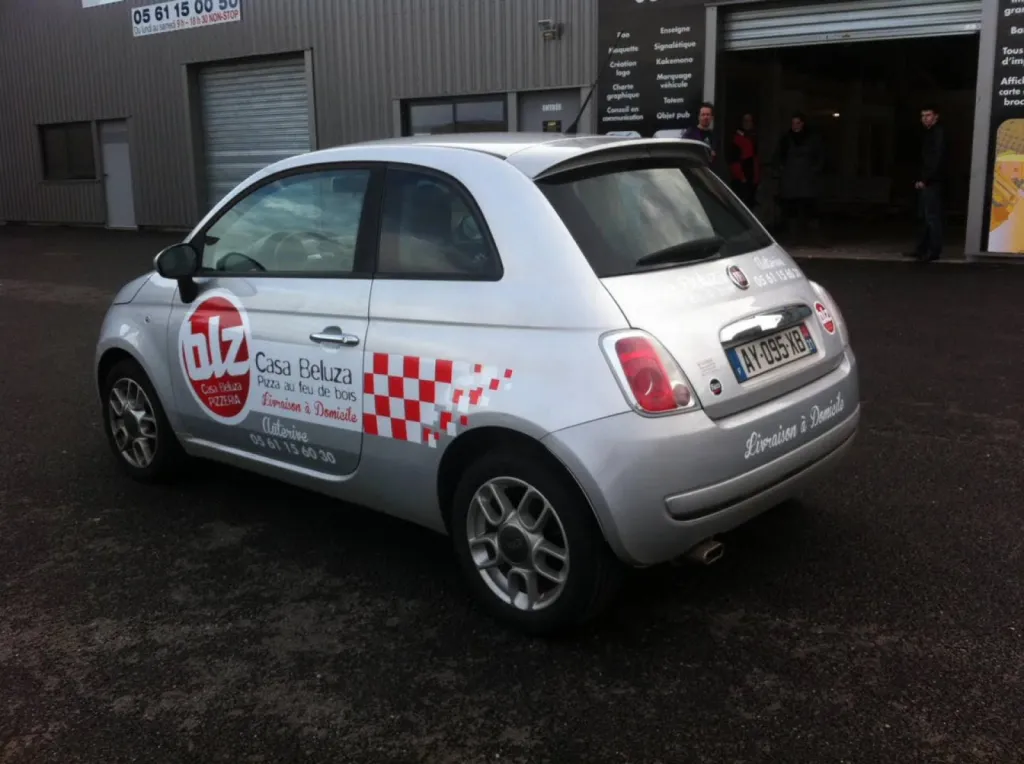 Publicité sur véhicule de livraison proche Toulouse