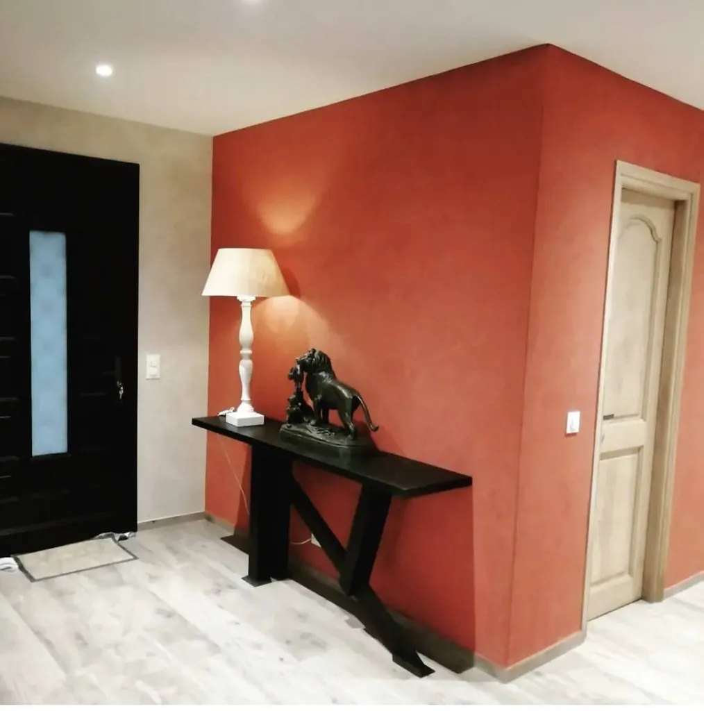 Mur intérieur en ENDUIT MINERAL 000 TERRE DU MONDE