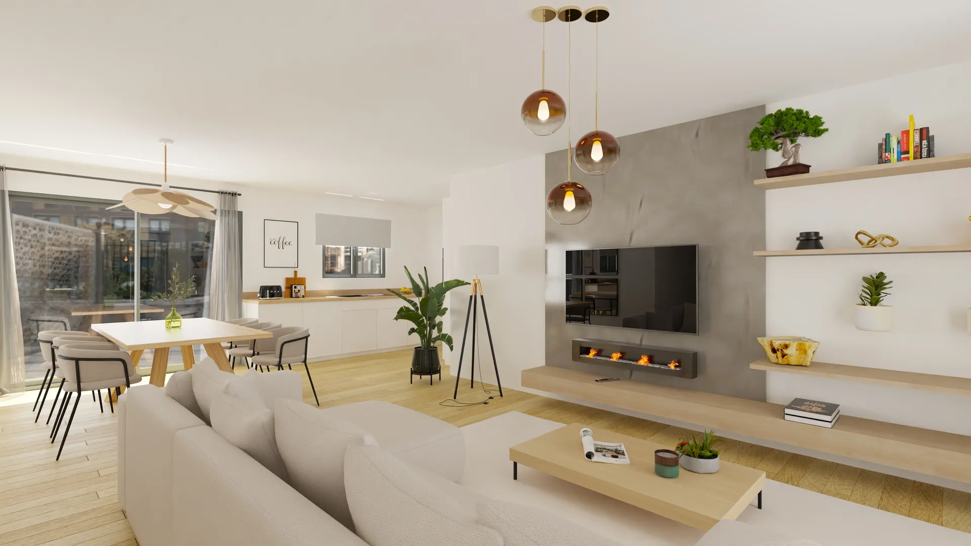 Maison droite de 90 m² avec garage