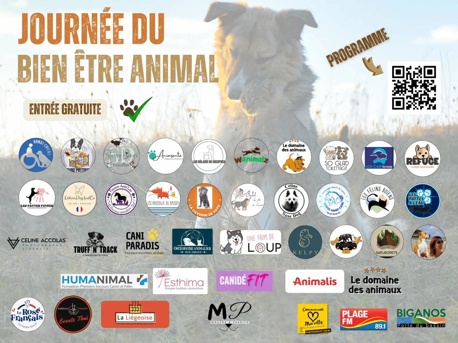 exposants de la journée du bien etre animal 2025 gironde