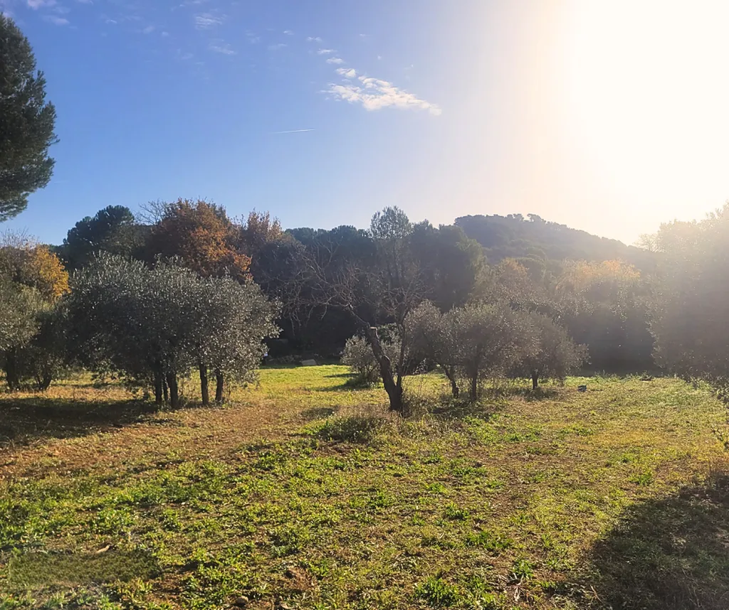 Magnifique terrain constructible viabilisé en bordure à vendre, sur la commune de Ventabren dans le Pays d'Aix