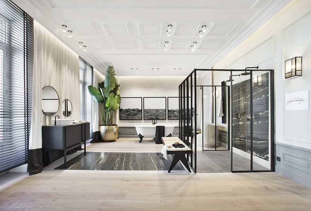 Salle d'eau design alliant matériaux nobles et confort absolu pour vos clients à Bordeaux