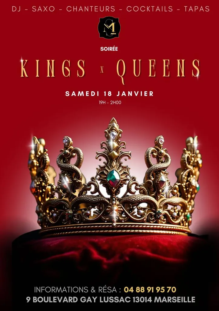Soirée Kings & Queens - Samedi 18 janvier à 19h30