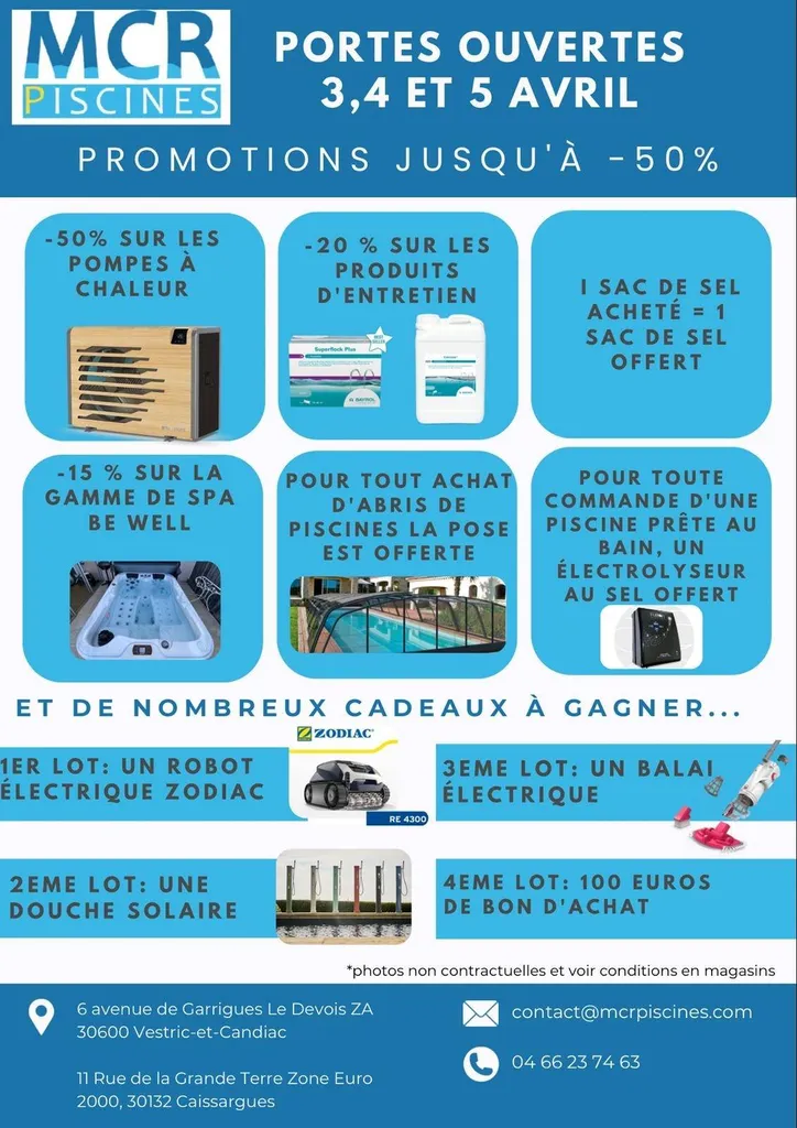 Promotion sur les produits d'entretien piscine - Mcr Piscines et Spas Nîmes