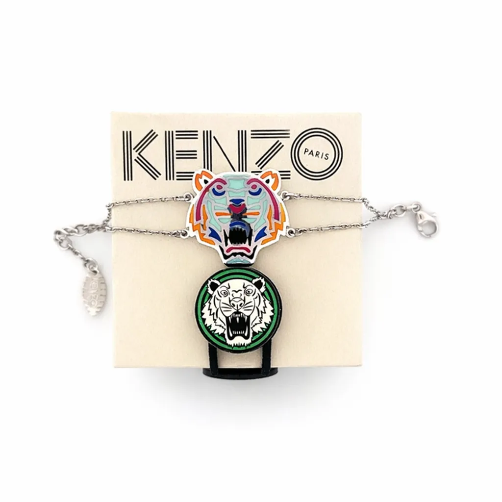 Bracelet Kenzo tigre argent 925 laque jaune Or Ligne La Teste de Buch Bassin d Arcachon