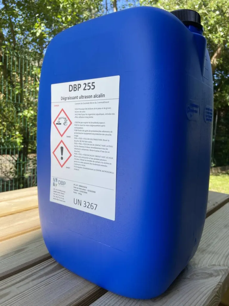 DBP 255 - Produit de dégraissage alcalin spécial bain à ultra-son pour les inox et aciers carbone à Saint-Priest (69)
