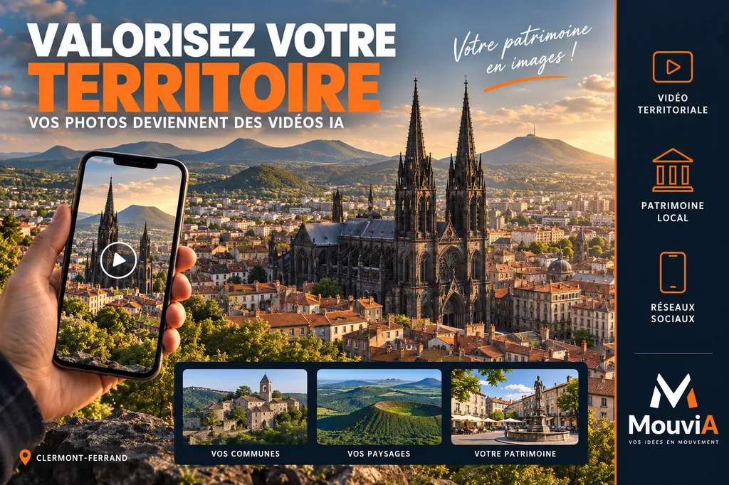 Création de vidéo territoriale par intelligence artificielle pour valoriser le patrimoine des communes et accompagner leur communication à Clermont-Ferrand