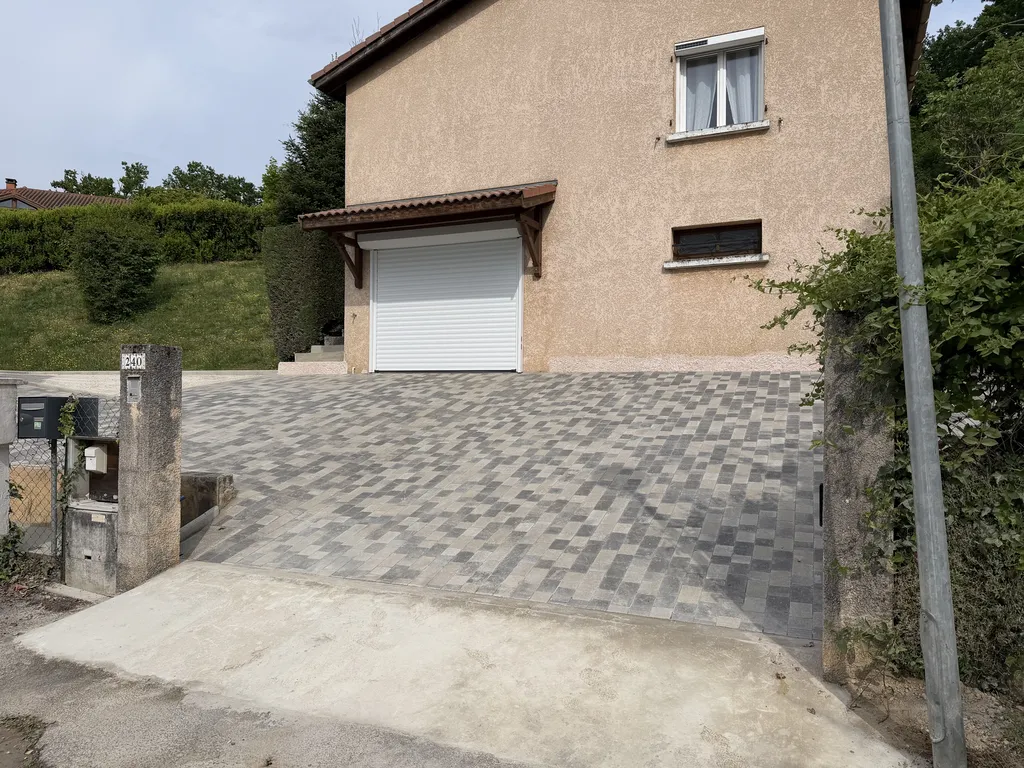 allée en pavés terminer