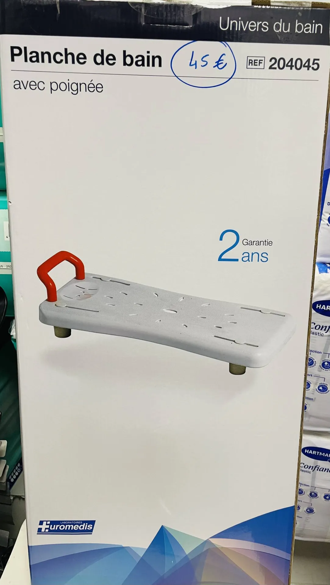 planche de bain en pharmacie