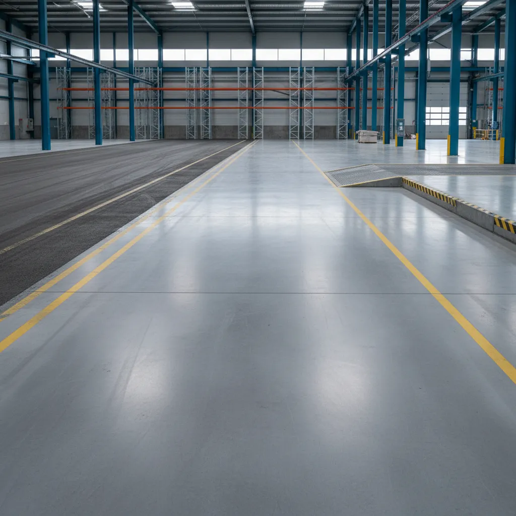 Sols industriels pour entrepôts logistiques à Dijon : revêtements résistants pour zones de stockage, plateformes de distribution et zones de manutention intensive