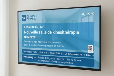 Chaine interne clinique et hopital pour diffuser de l'information aux patients