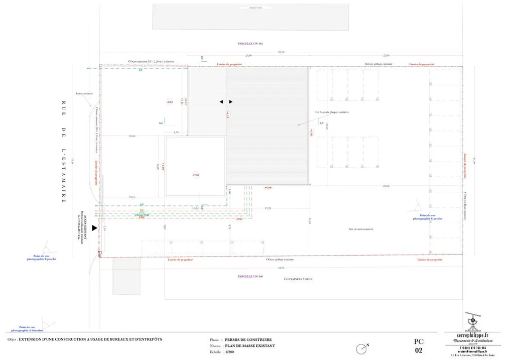 Conception d'une extension d'un immeuble de bureaux et d'entrepôts à Salon de Provence