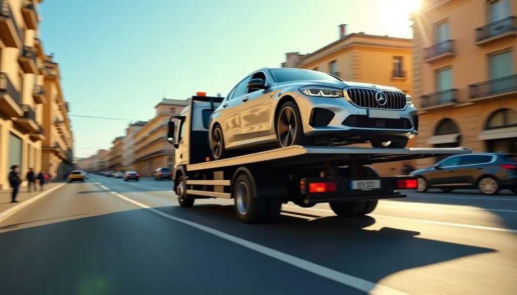 Camion plateau de remorquage voiture à Marseille