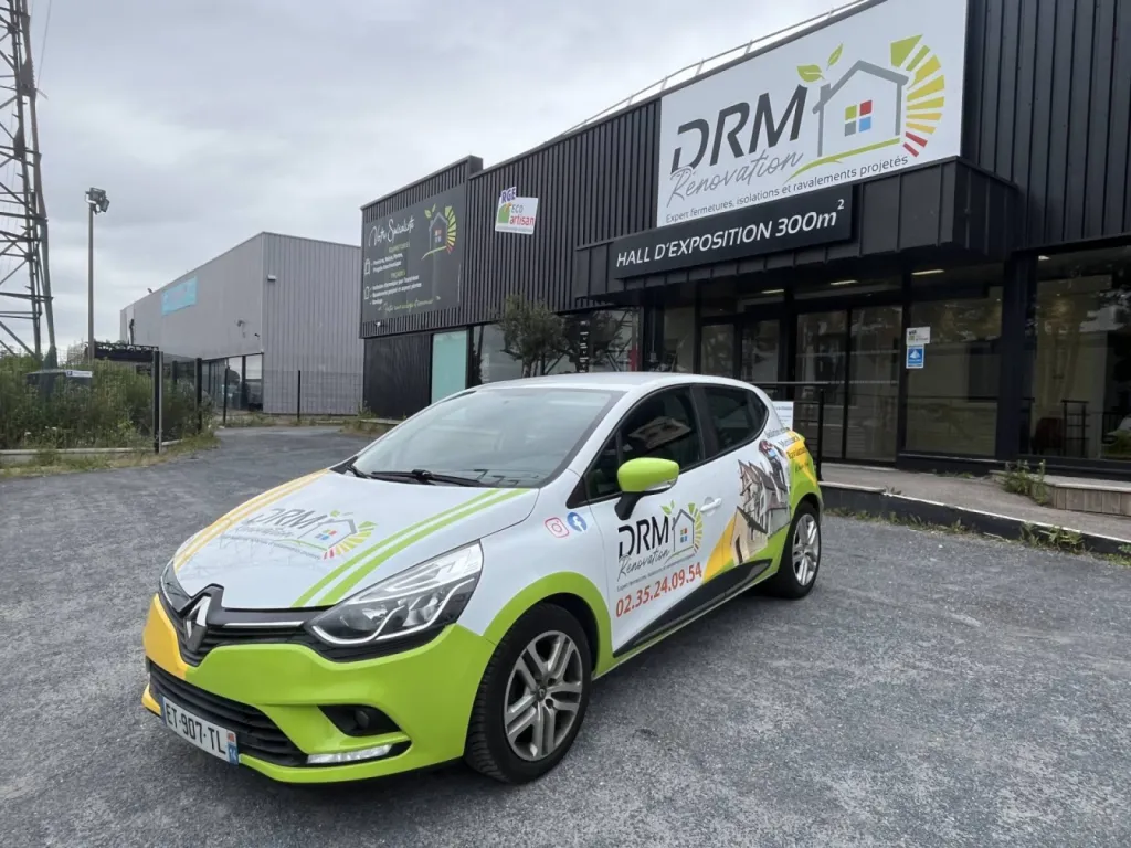 Les nouveaux flocages aux couleurs de votre entreprise DRM RENOVATION