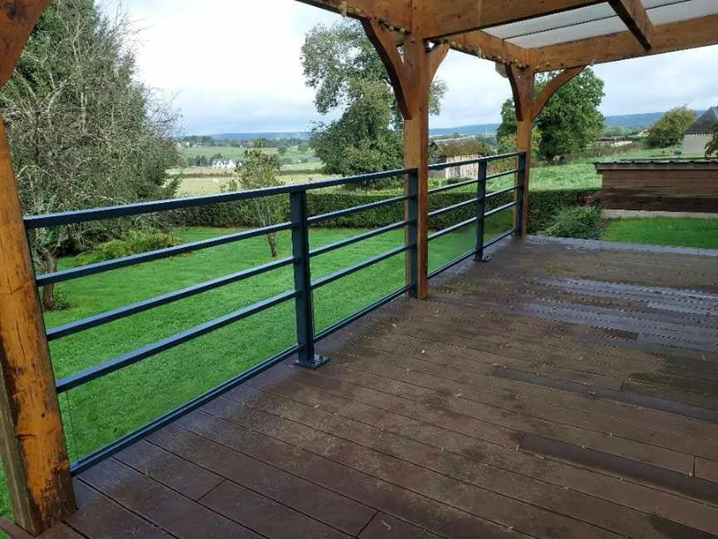 Installation de Garde corps en aluminium thermolaqué, Balustrades de sécurité et Aménagements de terrasses à Épaignes dans l'Eure 27 et ses communes proches du Lieuvin