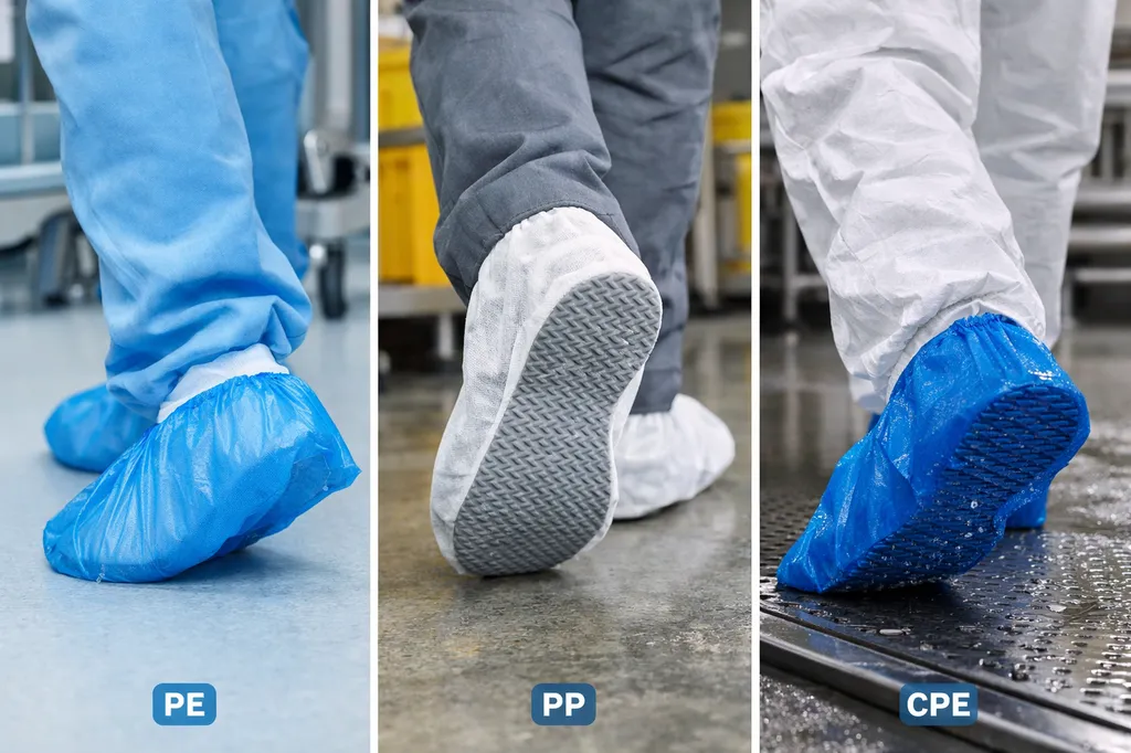Protections de chaussures jetables en PE pour milieu hospitalier à Marseille
