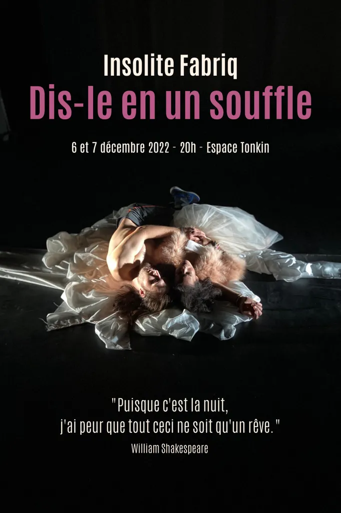 Dis-le en un souffle - première à l'Espace Tonkin à Villeurbanne (69)