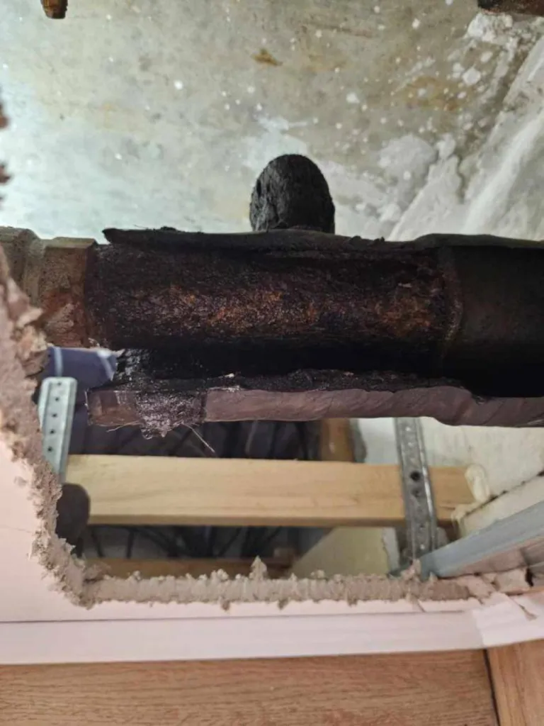 recherche de fuite avec passage de caméra 