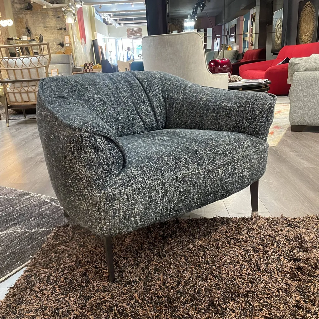 Fauteuil SIGMUND gris foncé en destockage